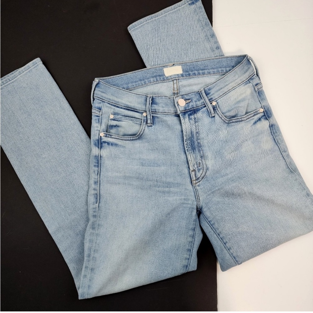 Mother Rascall Ankle Jeans High Waisted 27 Light Wash Rome Casual Stretch